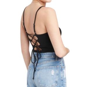Wild Fable Lace Up Back Body Suit